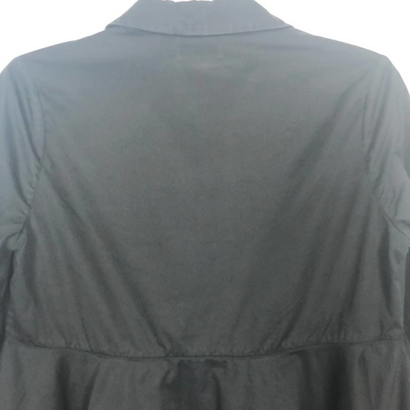 CO 100% Cotton Women's Tiered Button Down Black Shirt Long Sleeves Size Small - Picture 7 of 11